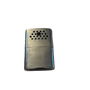 Vintage Metal Pocket Hand Warmer - Silver Tone